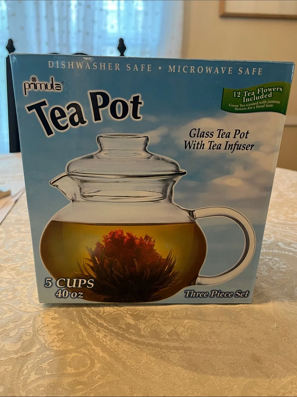 Primula Clear Glass Tea Pot with Infuser - Clear New!!